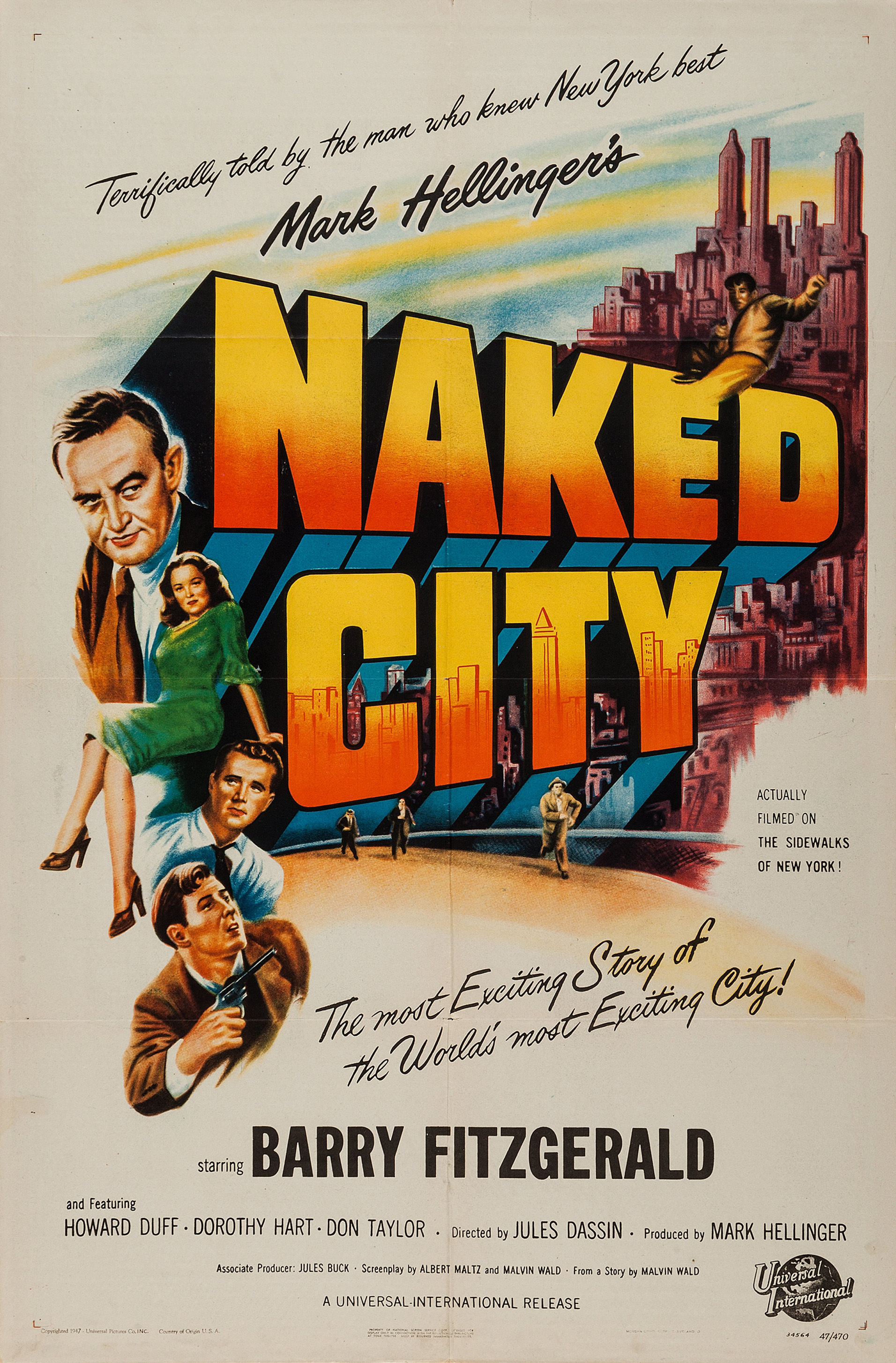Imagem de referência relacionada a The Naked City, item descrito como filme de 1948 dirigido por Jules Dassin