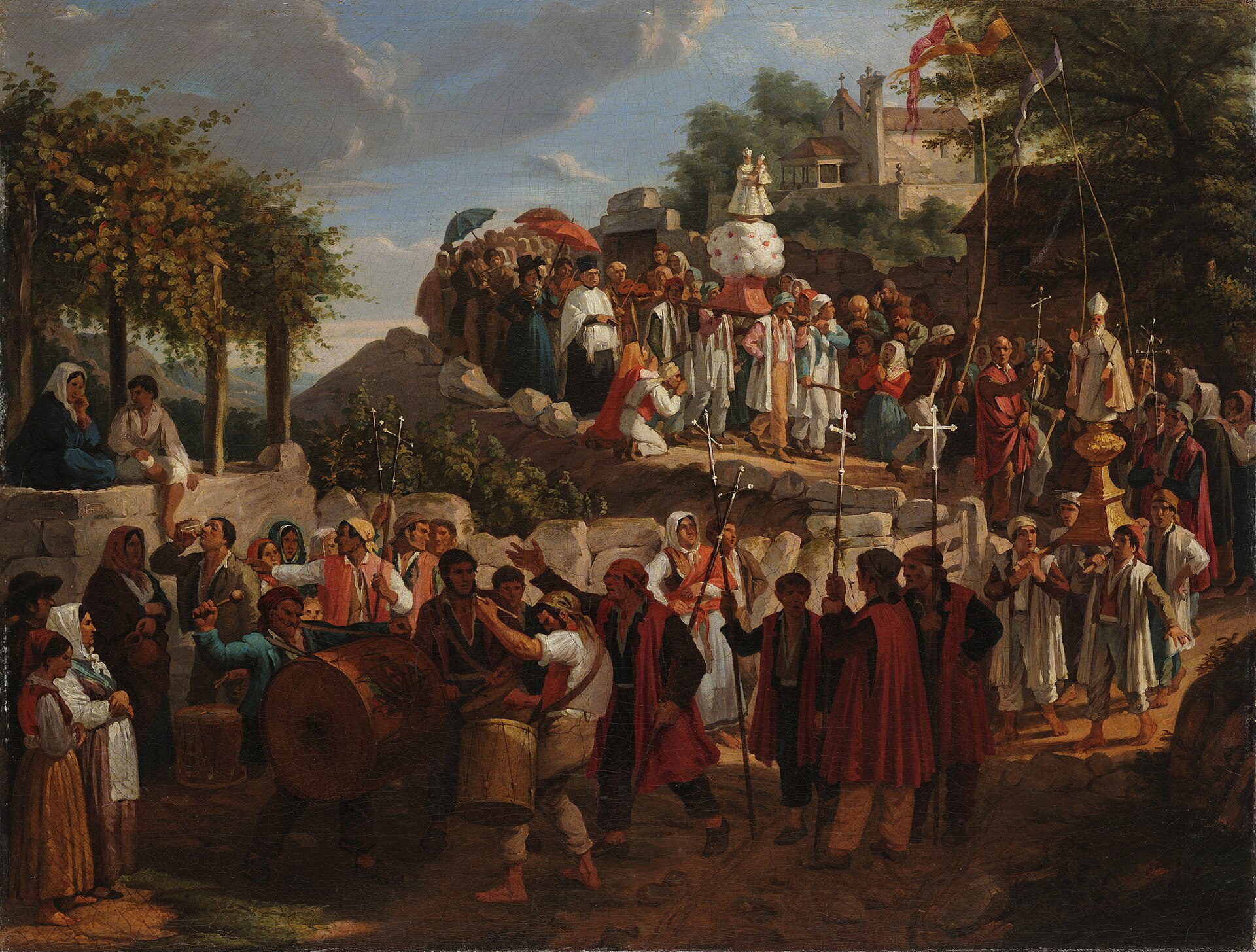 Imagem de referência de Procissão, descrito nos dados abertos como pintura de Augusto Roquemont