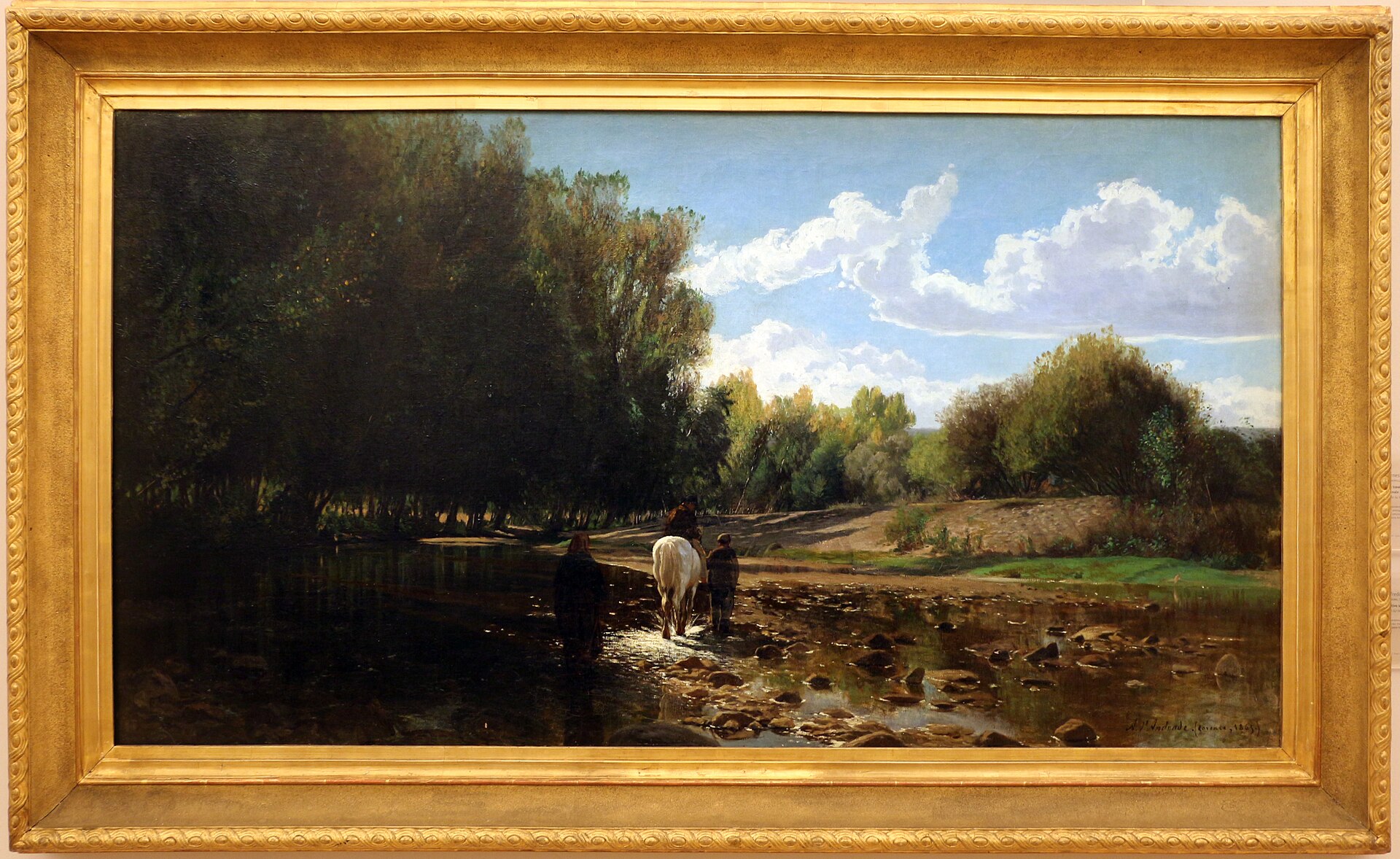 Imagem de referência de Paisagem na Bormida, descrito nos dados abertos como pintura de Alfredo d'Andrade