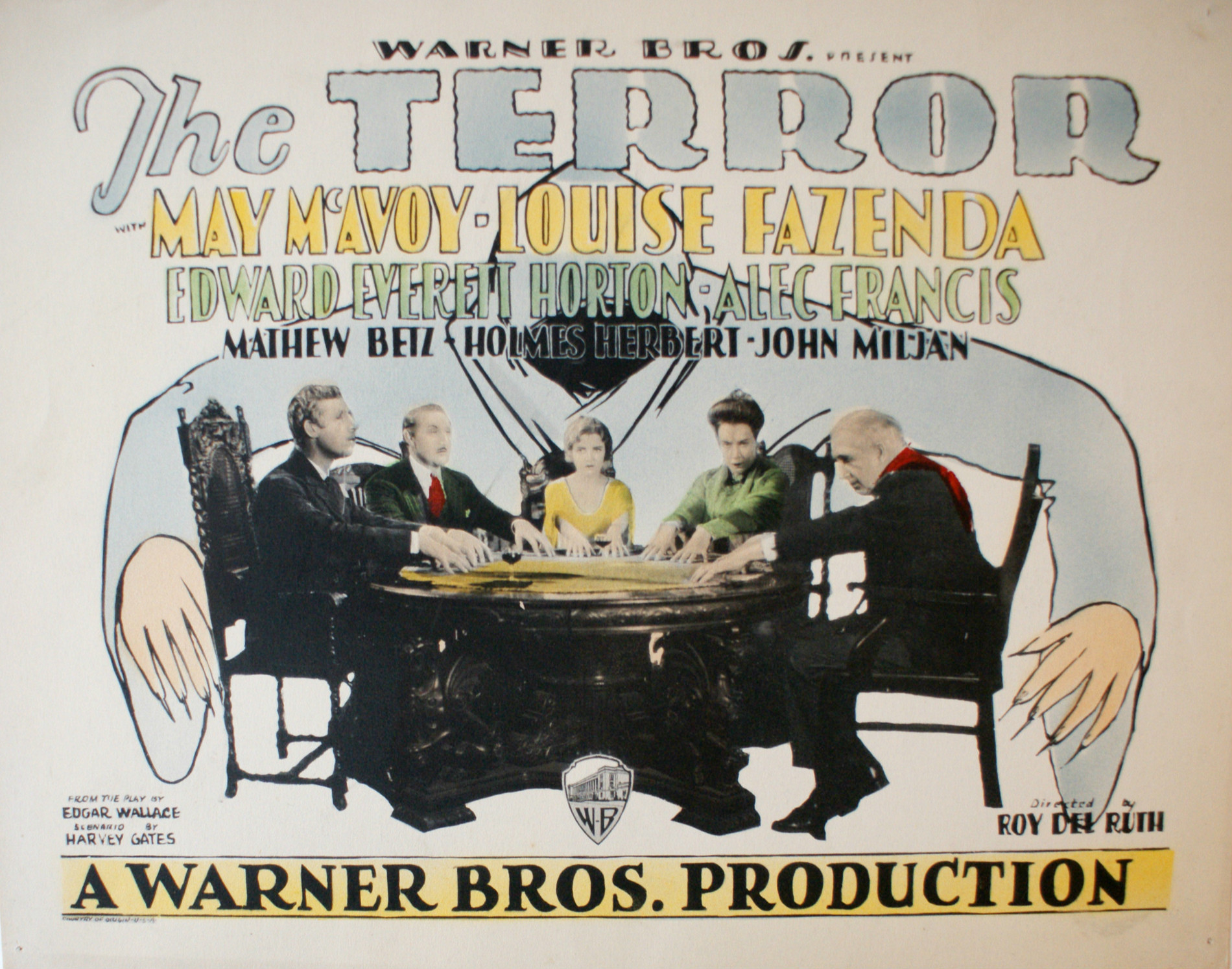 Imagem de referência relacionada a The Terror, item descrito como filme de 1928 dirigido por Roy Del Ruth