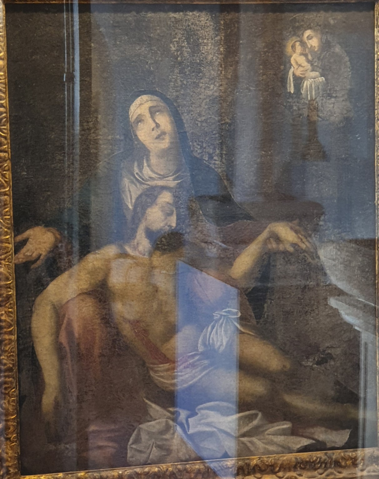 Imagem de referência de Lamentação de Cristo com Santo António e o Menino, descrito nos dados abertos como pintura de Josefa de Óbidos