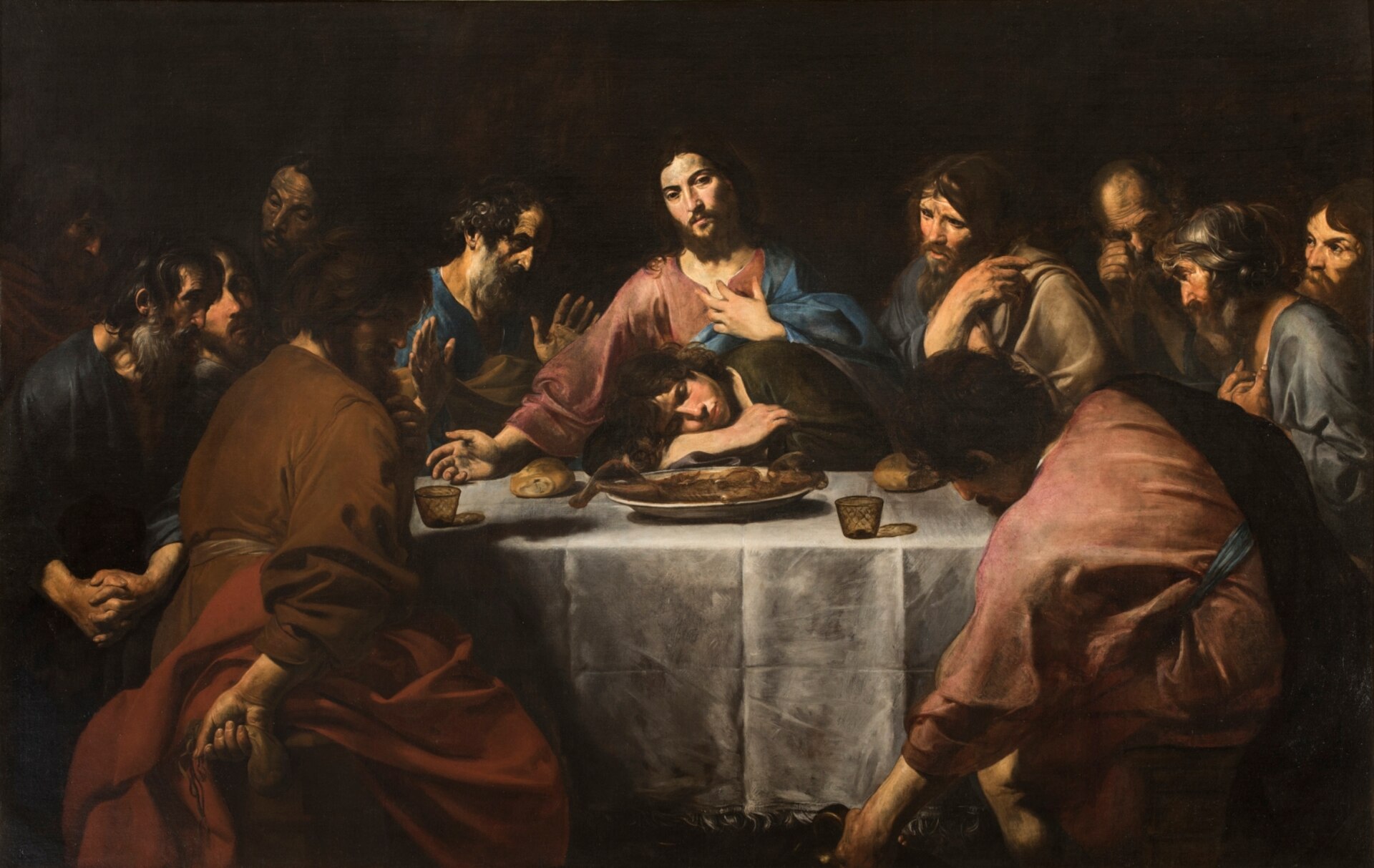 Imagem de referência de A Última Ceia, descrito nos dados abertos como pintura de Valentin de Boulogne