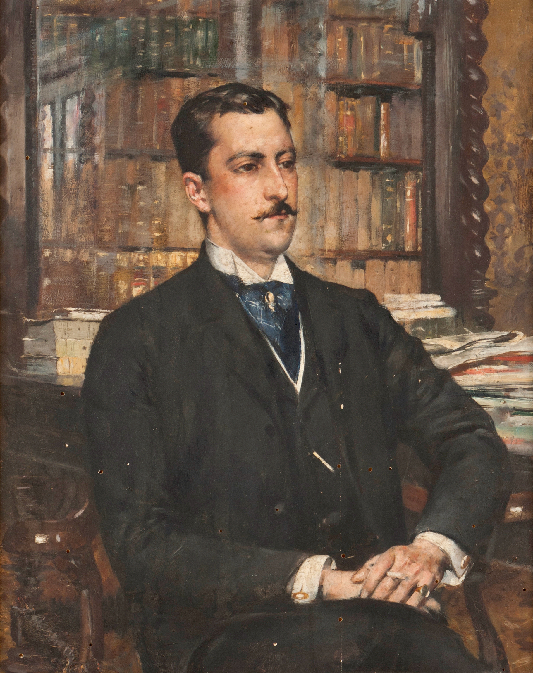 Imagem de referência de Retrato do Marquês da Praia e Monforte, descrito nos dados abertos como pintura de António Ramalho Júnior