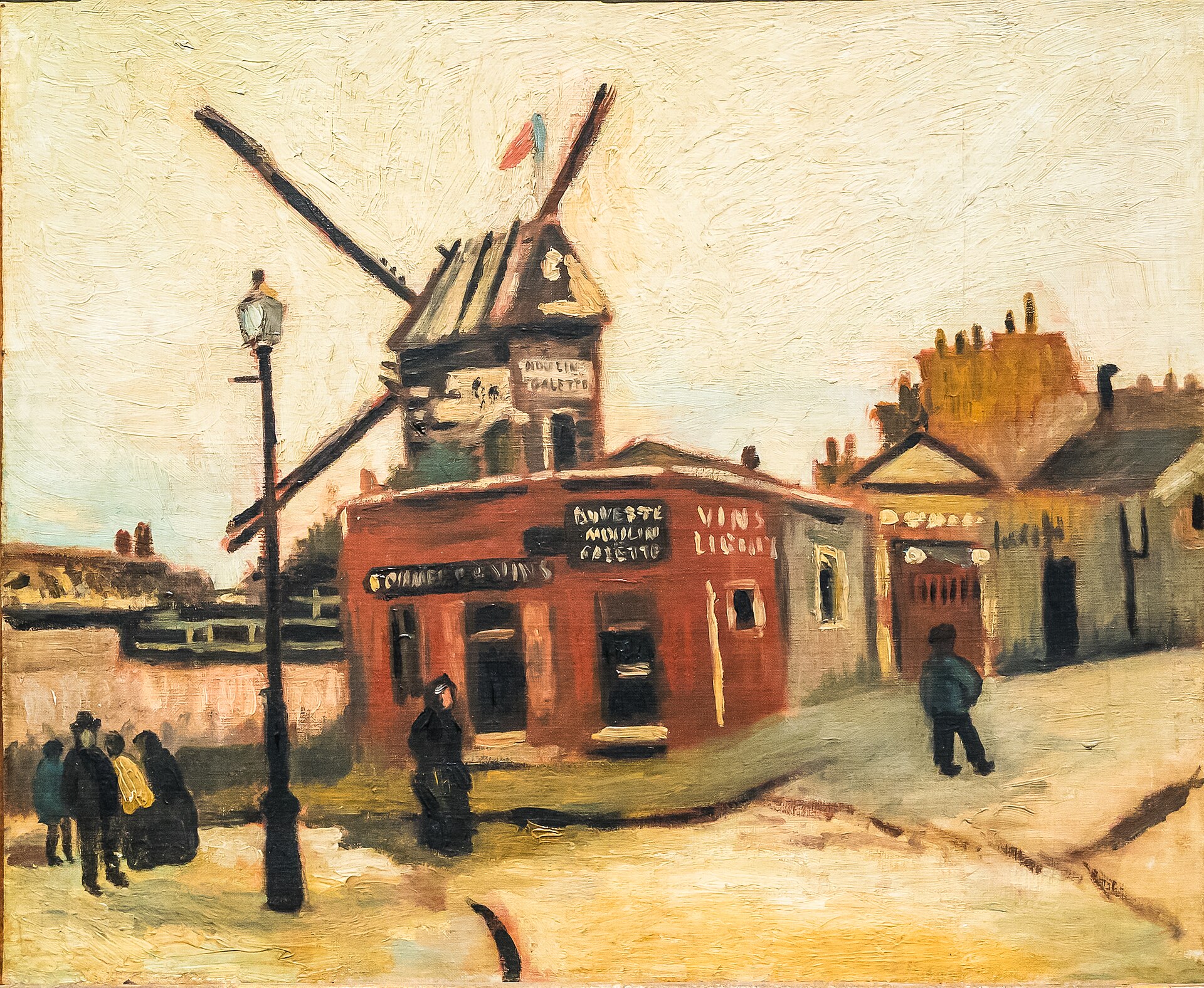 Imagem de referência de Le Moulin de la Galette, descrito nos dados abertos como pintura por Vincent Van Gogh