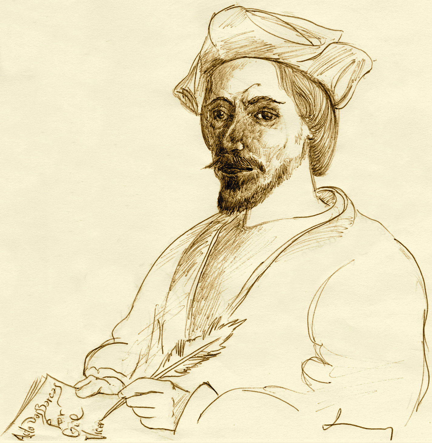 Imagem de referência de Gil Vicente, descrito nos dados abertos como dramaturgo português (1465-1536)