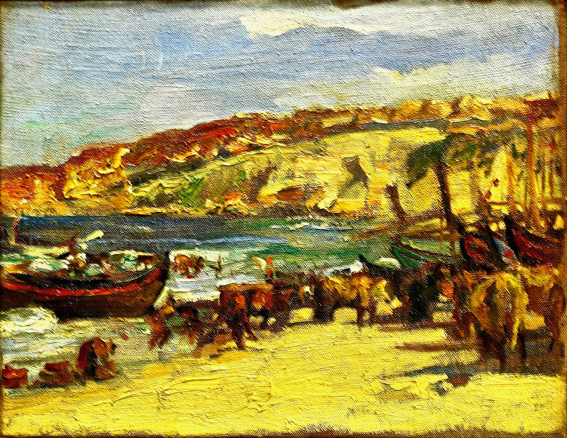 Imagem de referência de Praia em Portugal, descrito nos dados abertos como pintura de Adriano de Sousa Lopes