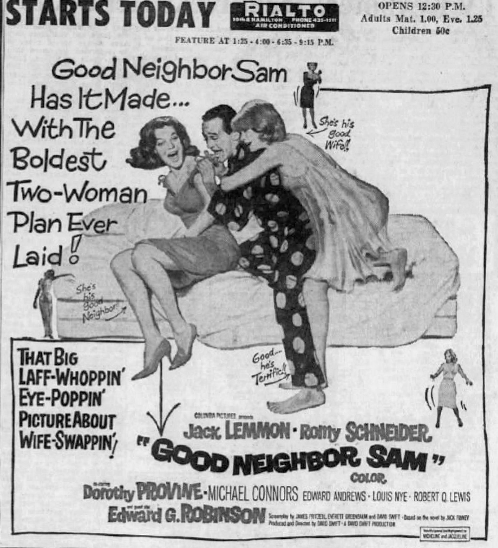 Imagem de referência relacionada a Good Neighbor Sam, item descrito como filme de 1964 dirigido por David Swift