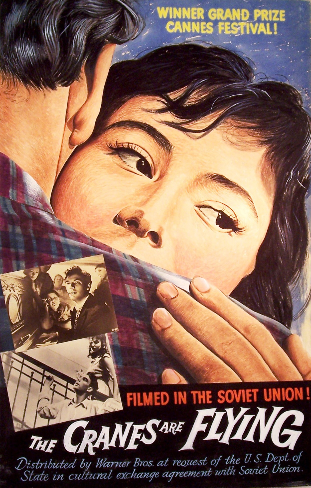 Imagem de referência relacionada a Letyat juravli, item descrito como filme de 1957 dirigido por Mikhail Kalatozov