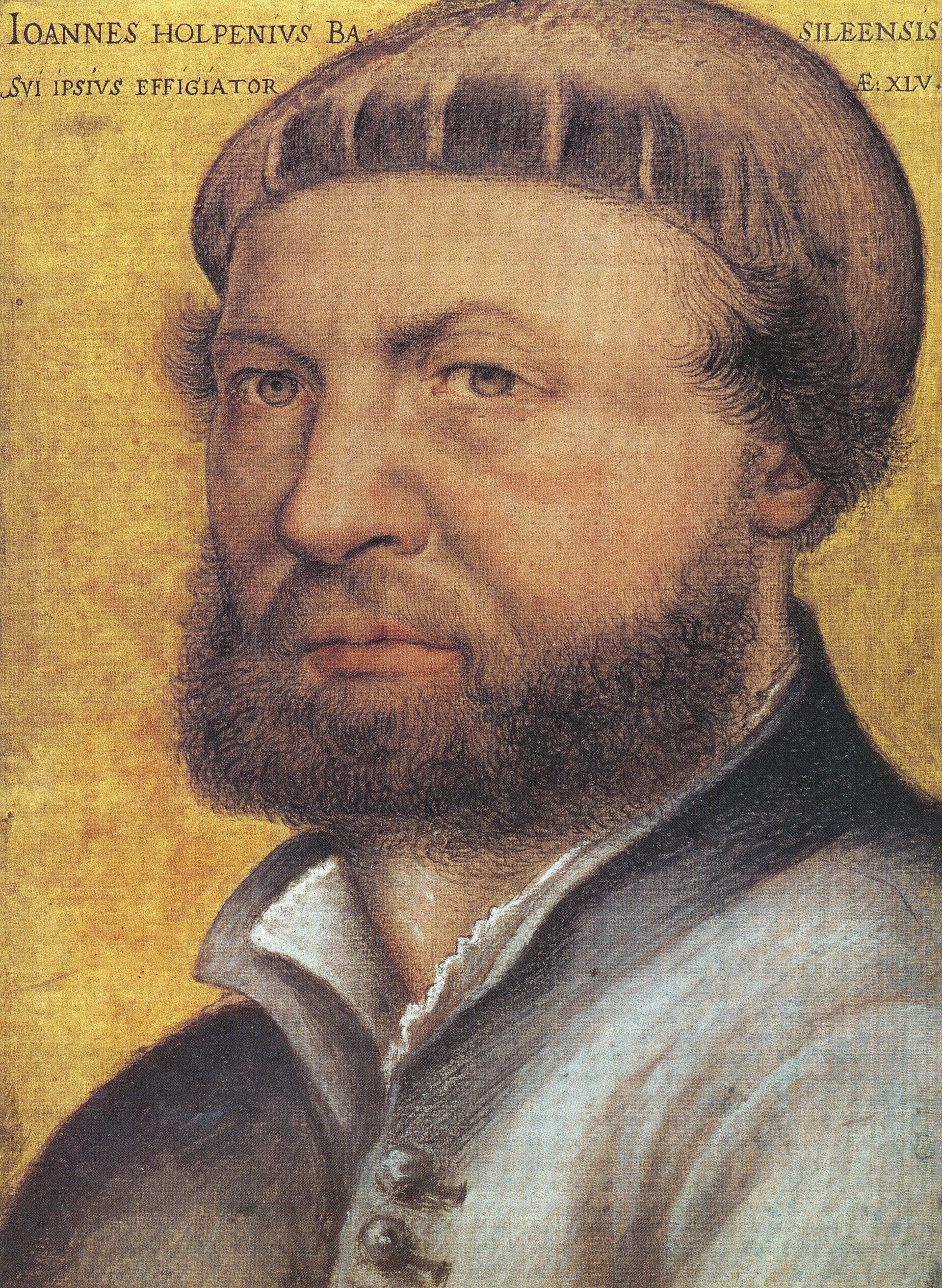 Imagem de referência de Auto-retrato, descrito nos dados abertos como pintura de Hans Holbein, o Jovem