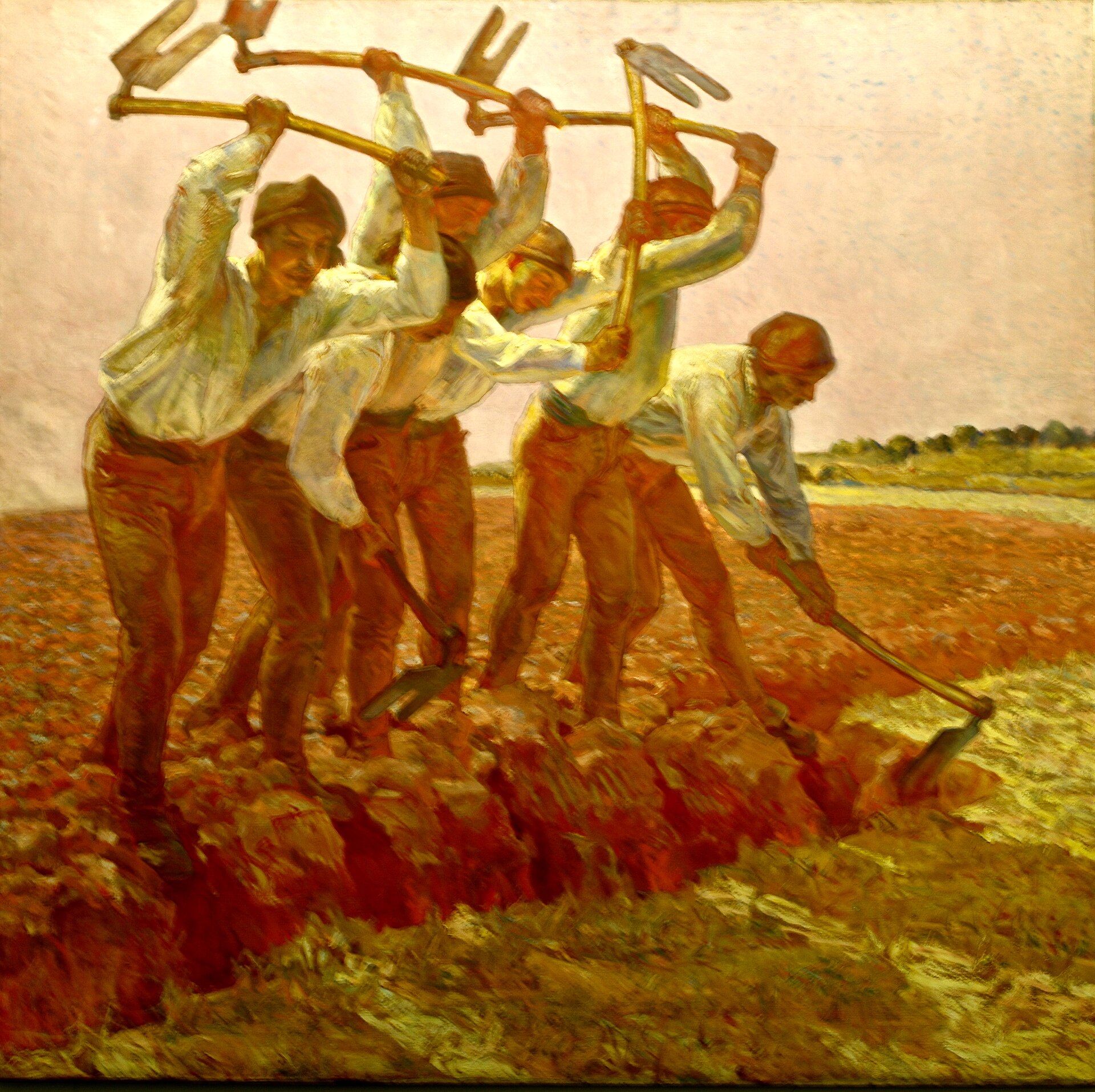 Imagem de referência de Os cavadores, descrito nos dados abertos como pintura de Adriano de Sousa Lopes