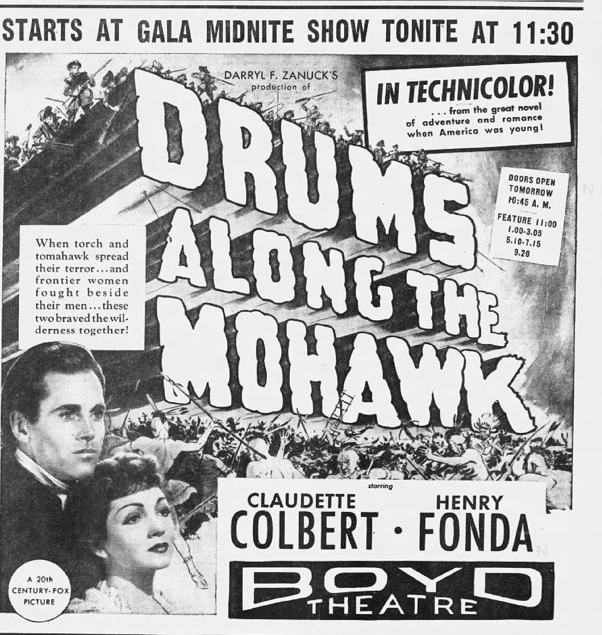 Imagem de referência de Drums Along the Mohawk, descrito nos dados abertos como filme de 1939 dirigido por John Ford