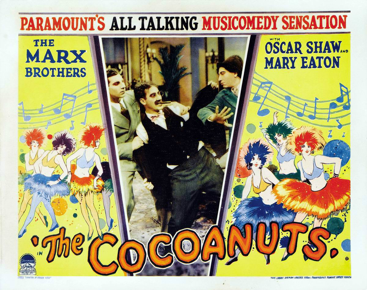 Imagem de referência relacionada a The Cocoanuts, item descrito como filme de 1929 dirigido por Joseph Santley e Robert Florey