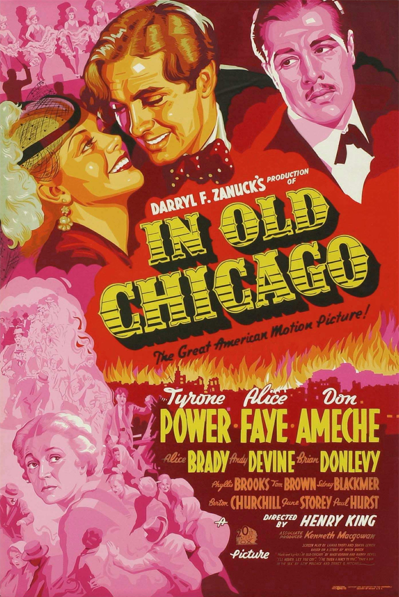 Imagem de referência relacionada a In Old Chicago, item descrito como filme de 1937 dirigido por Henry King e Robert D. Webb