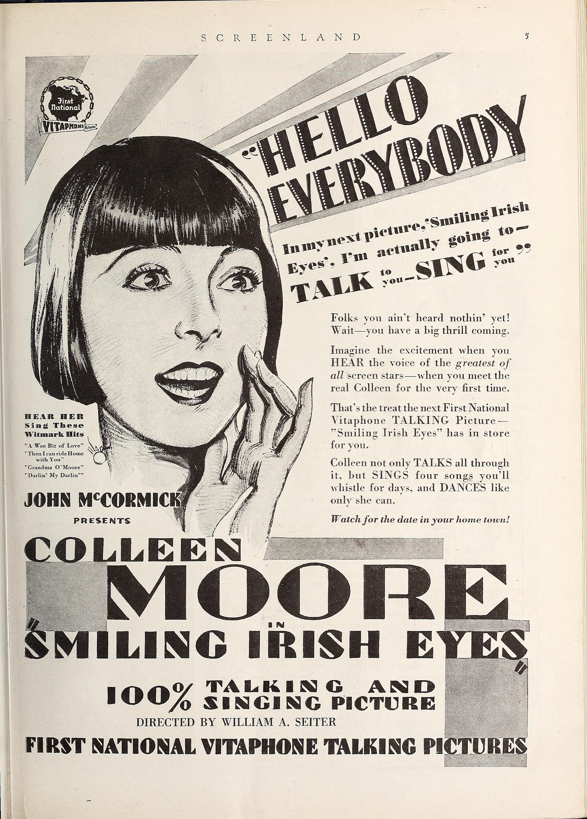 Imagem de referência de Smiling Irish Eyes, descrito nos dados abertos como um filme musical produzido nos Estados Unidos