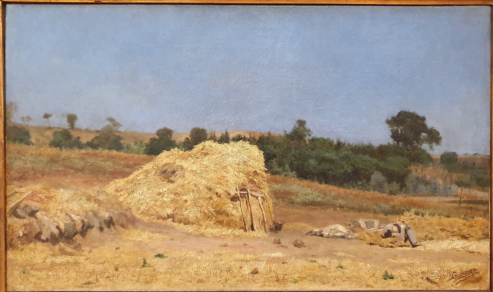 Imagem de referência de Na Eira, descrito nos dados abertos como pintura de Ernesto Condeixa