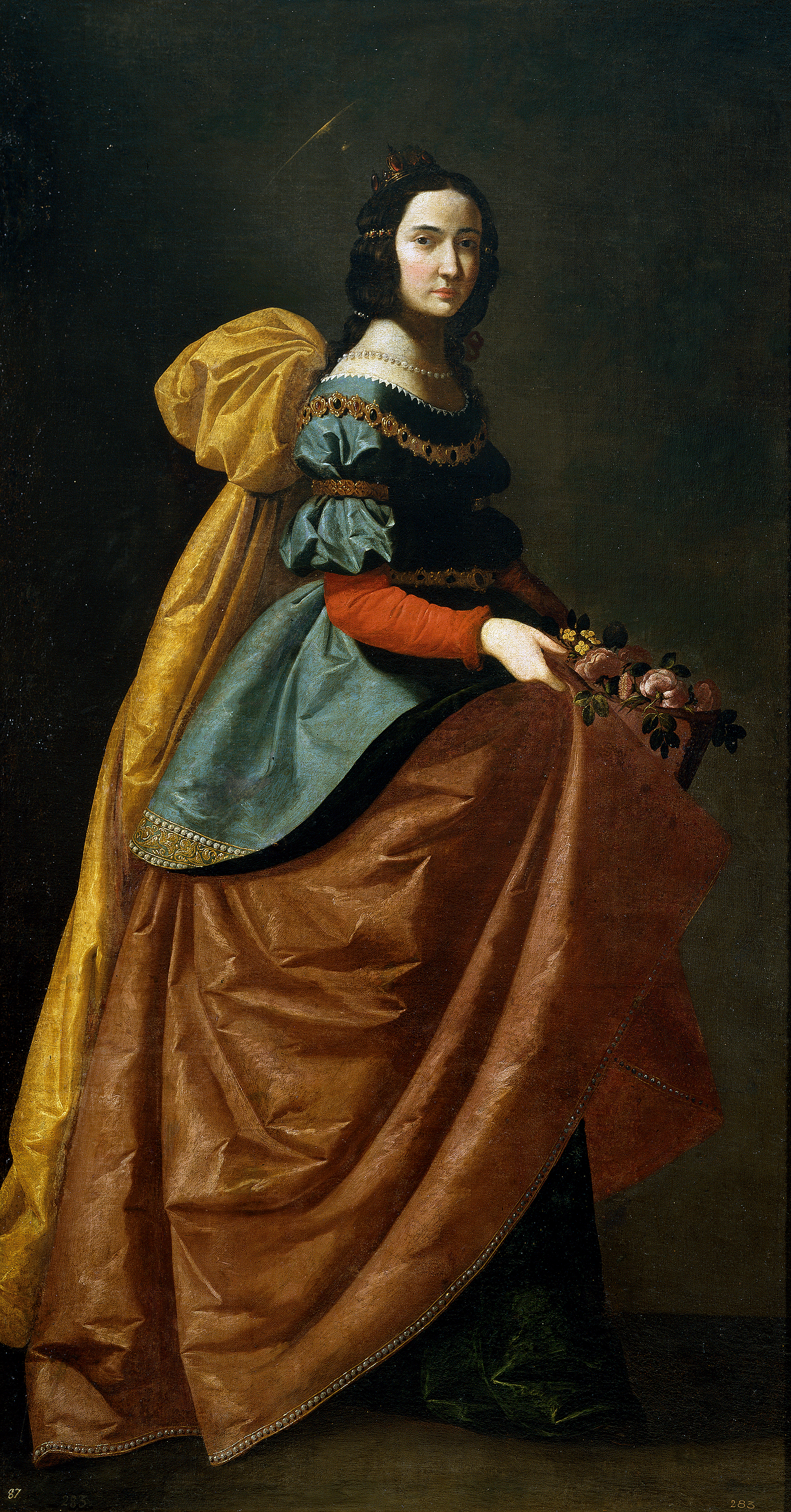 Imagem de referência de Rainha Santa Isabel, descrito nos dados abertos como pintura de Francisco de Zurbarán