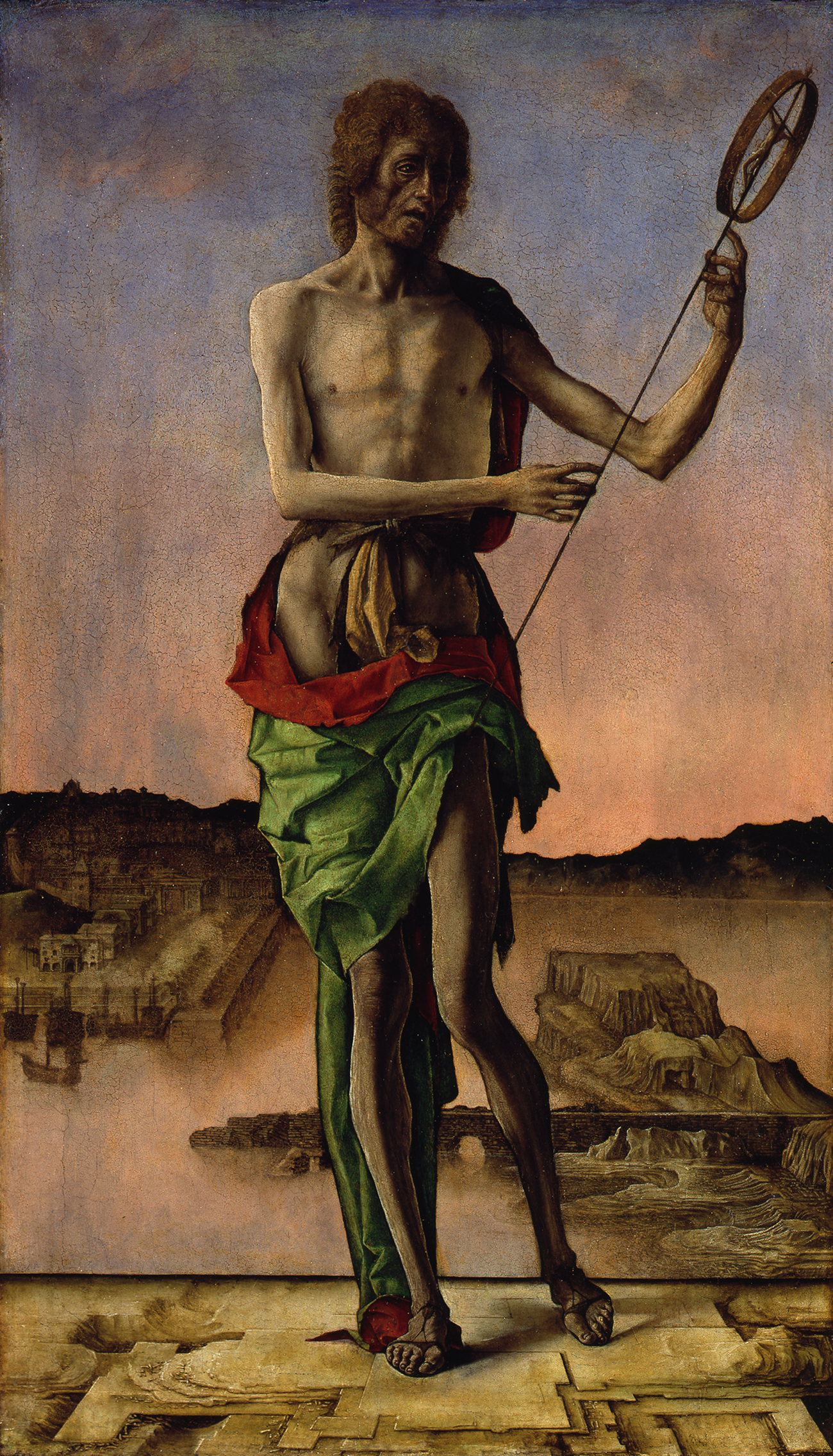 Imagem de referência de São João Evangelista, descrito nos dados abertos como pintura de Ercole de' Roberti