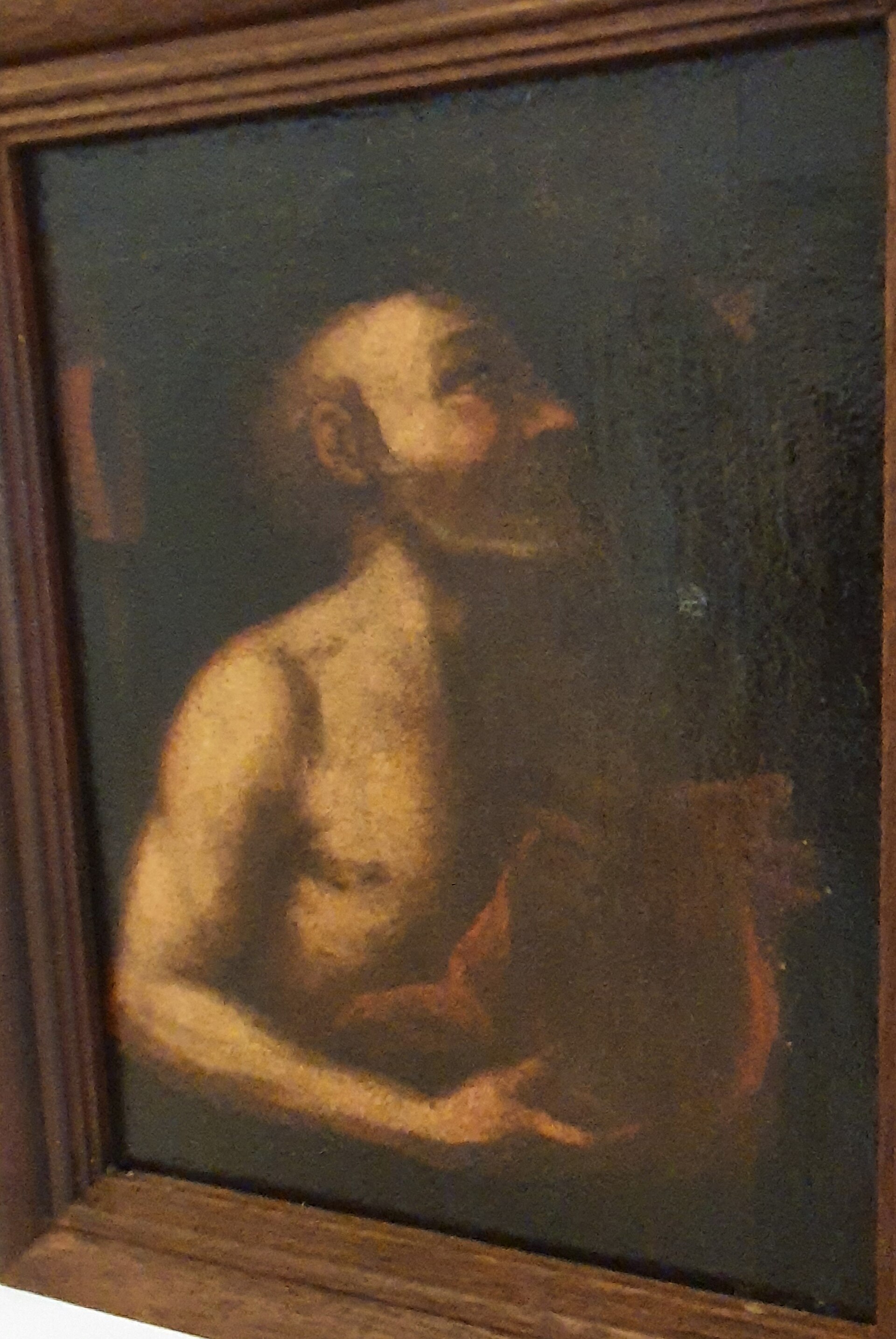 Imagem de referência de São Jerónimo, descrito nos dados abertos como óleo sobre tela do início do século XVII de Autor desconhecido (Escola Flamenga?)