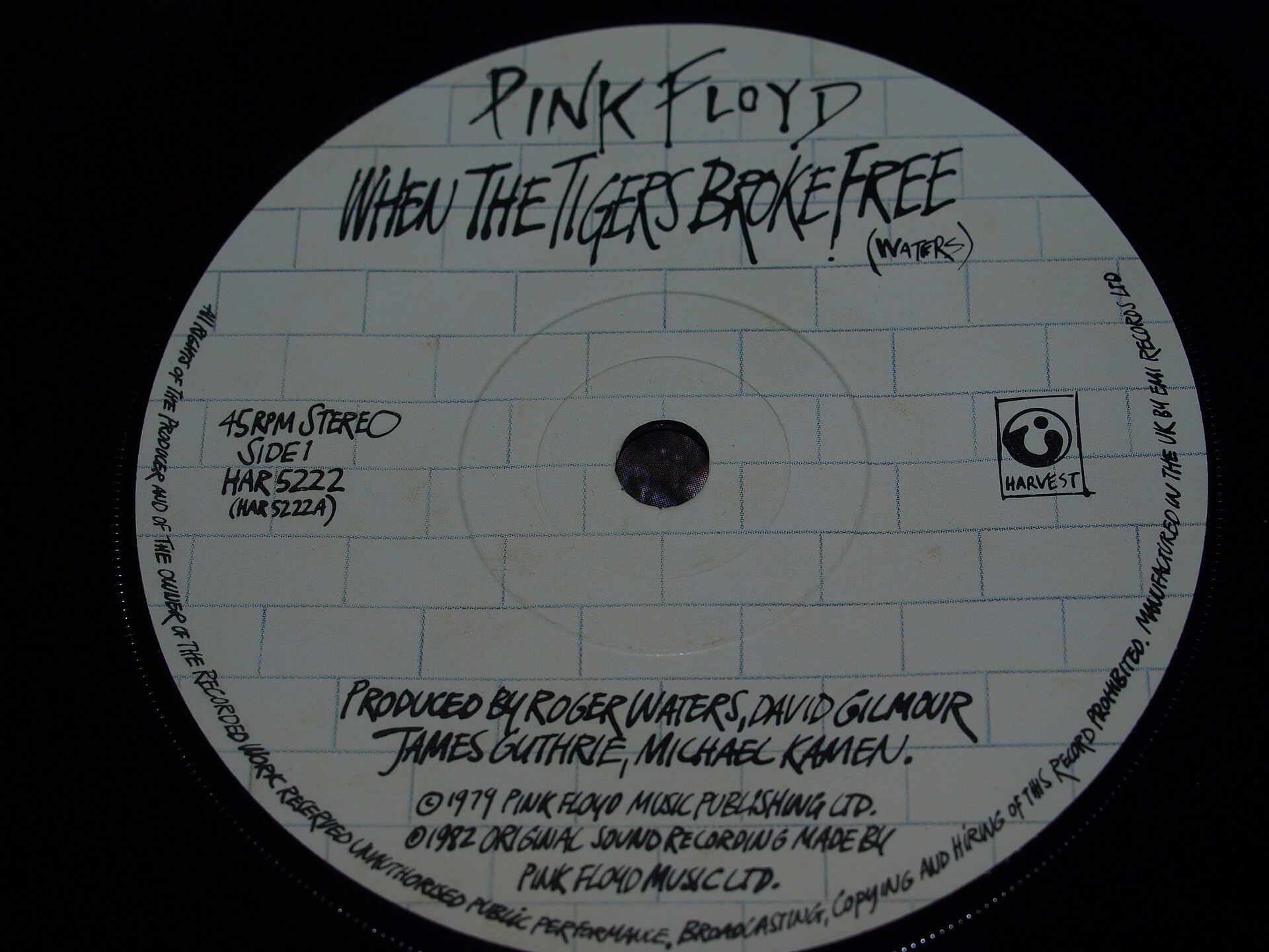 Imagem de referência de When the Tigers Broke Free, descrito nos dados abertos como canção de Pink Floyd