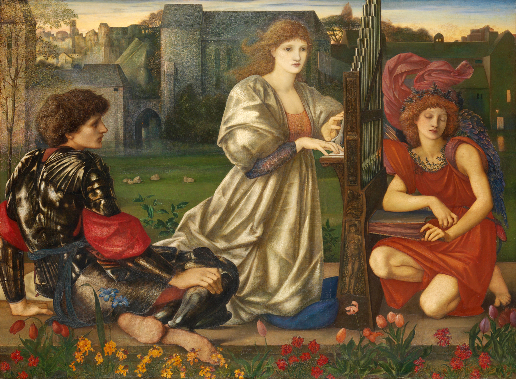 Imagem de referência de A canção de amor, descrito nos dados abertos como pintura de Edward Burne-Jones