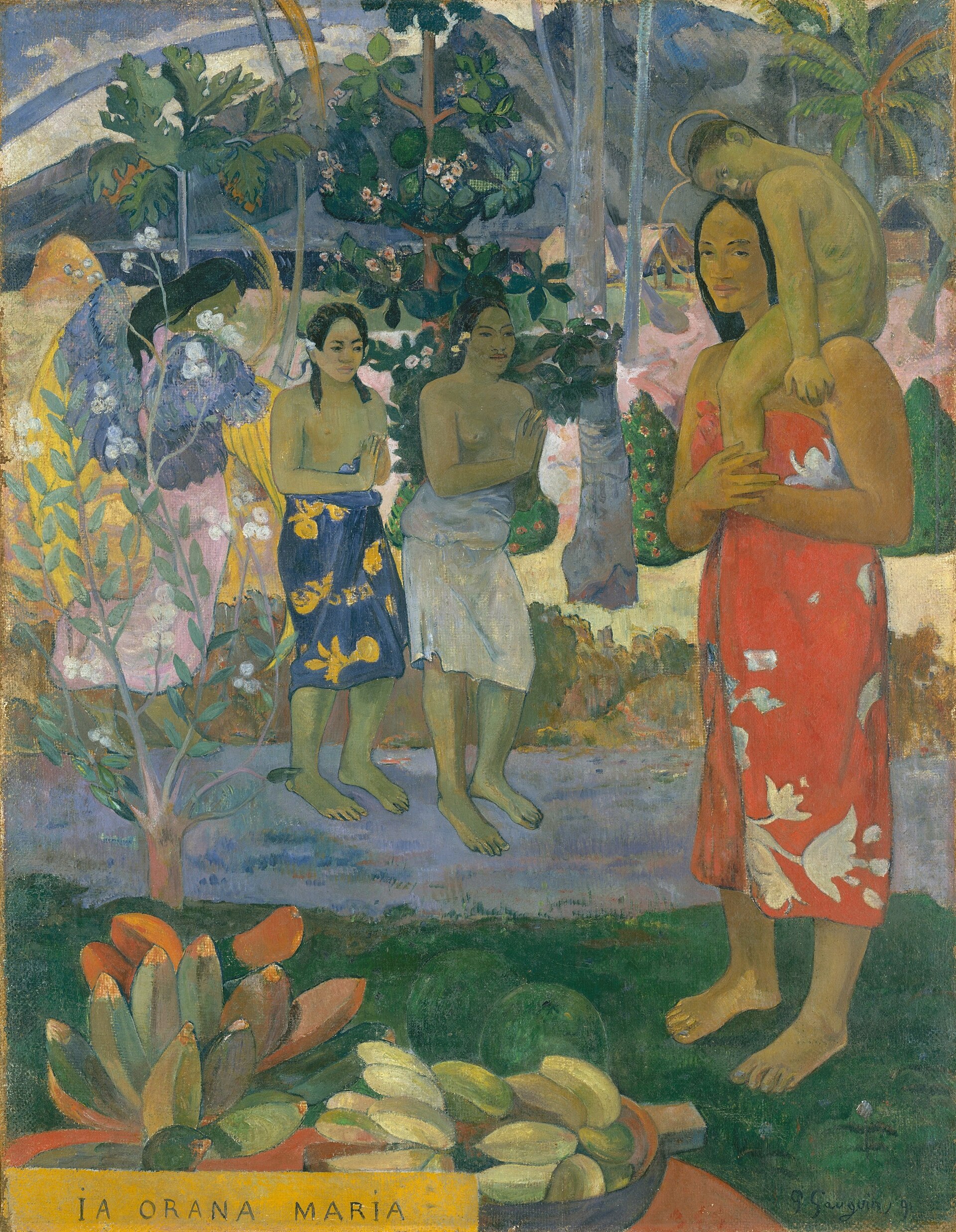 Imagem de referência de Ia Orana Maria (Ave Maria), descrito nos dados abertos como pintura de Paul Gauguin