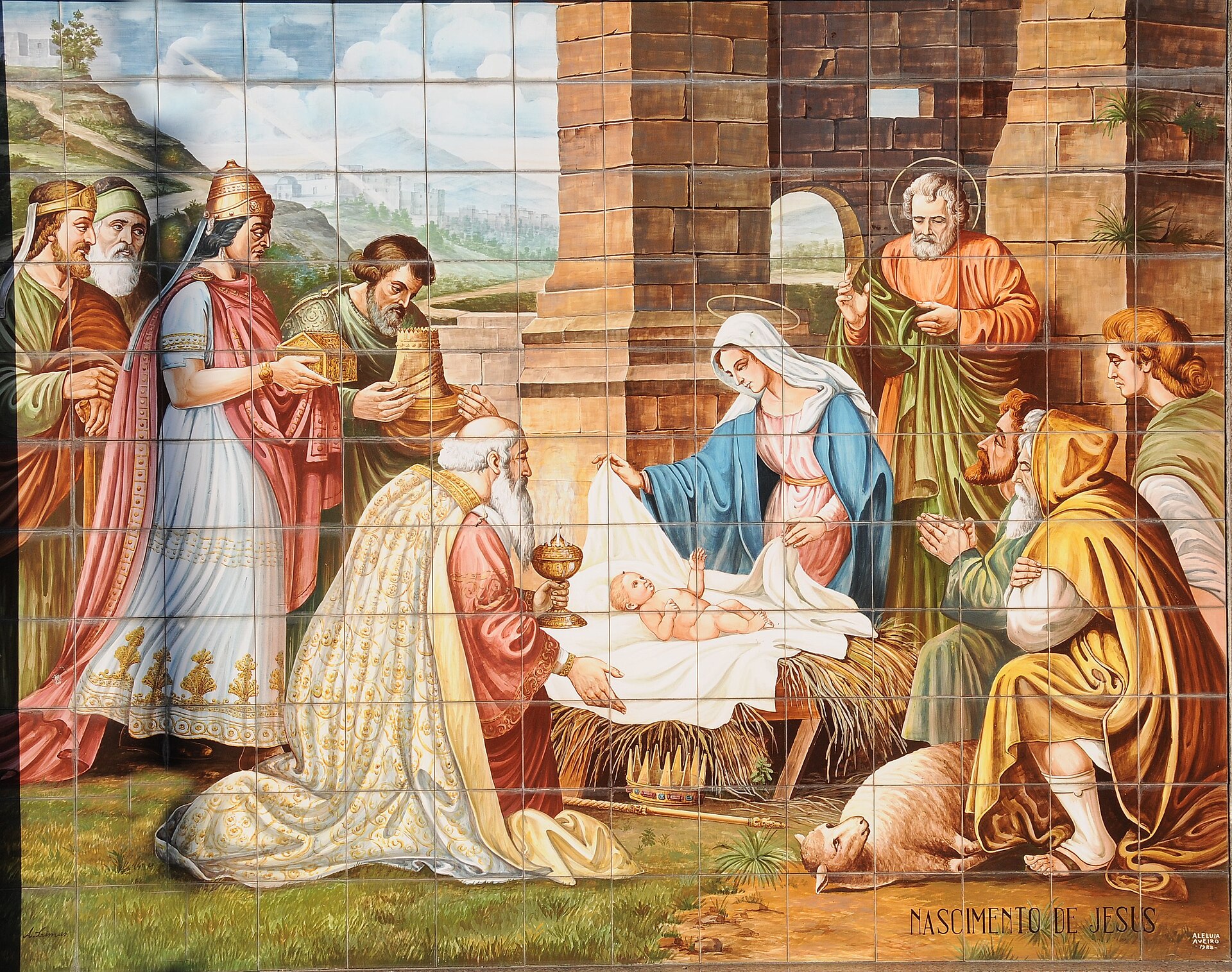 Imagem de referência de Nascimento de Jesus, descrito nos dados abertos como pintura de Giovanni di Francesco