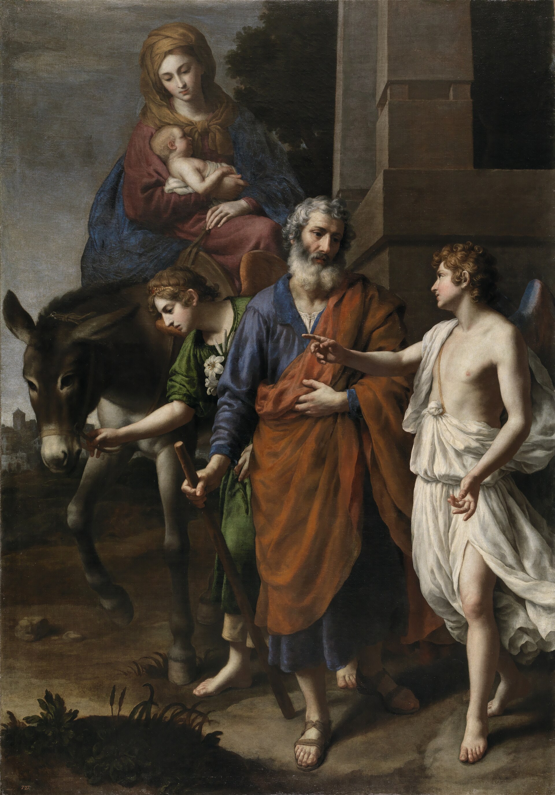 Imagem de referência de Fuga para o Egito, descrito nos dados abertos como pintura de Alessandro Turchi