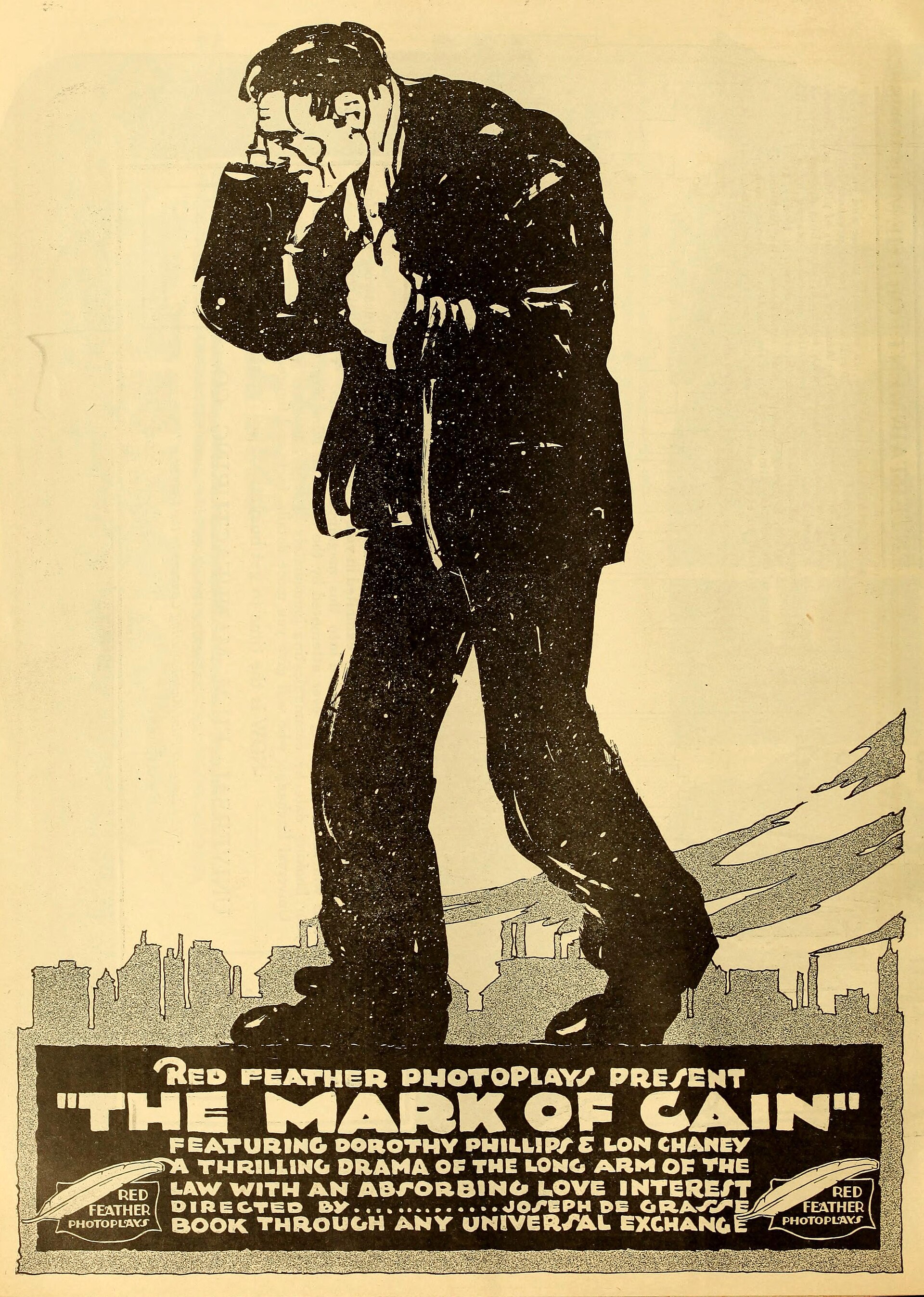 Imagem de referência relacionada a The Mark of Cain, item descrito como filme de 1916 dirigido por Joe De Grasse