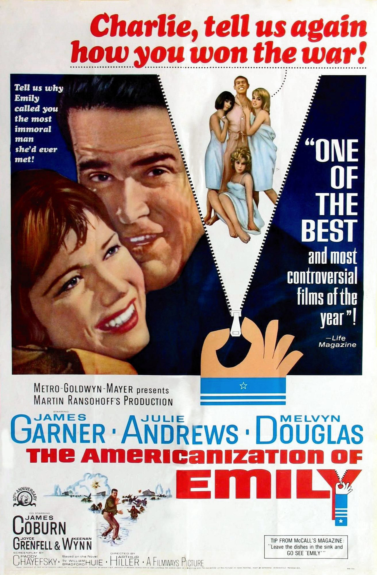 Imagem de referência de The Americanization of Emily, descrito nos dados abertos como filme de 1964 dirigido por Arthur Hiller