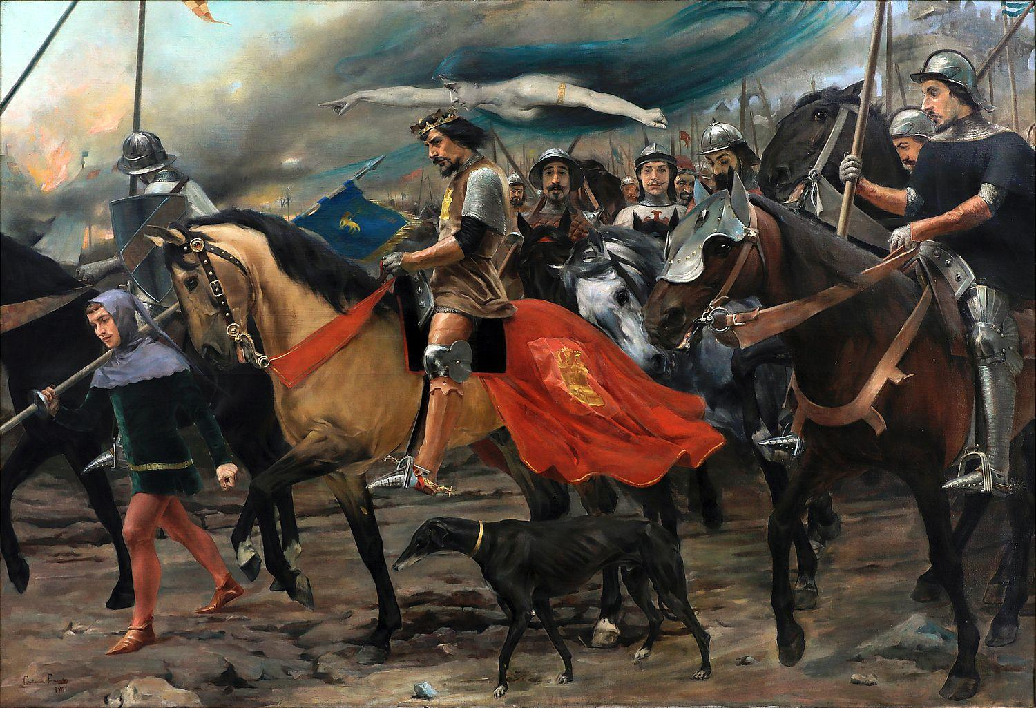Imagem de referência de A Peste obrigando os Castelhanos a levantar o Cerco a Lisboa, descrito nos dados abertos como pintura de Constantino Fernandes