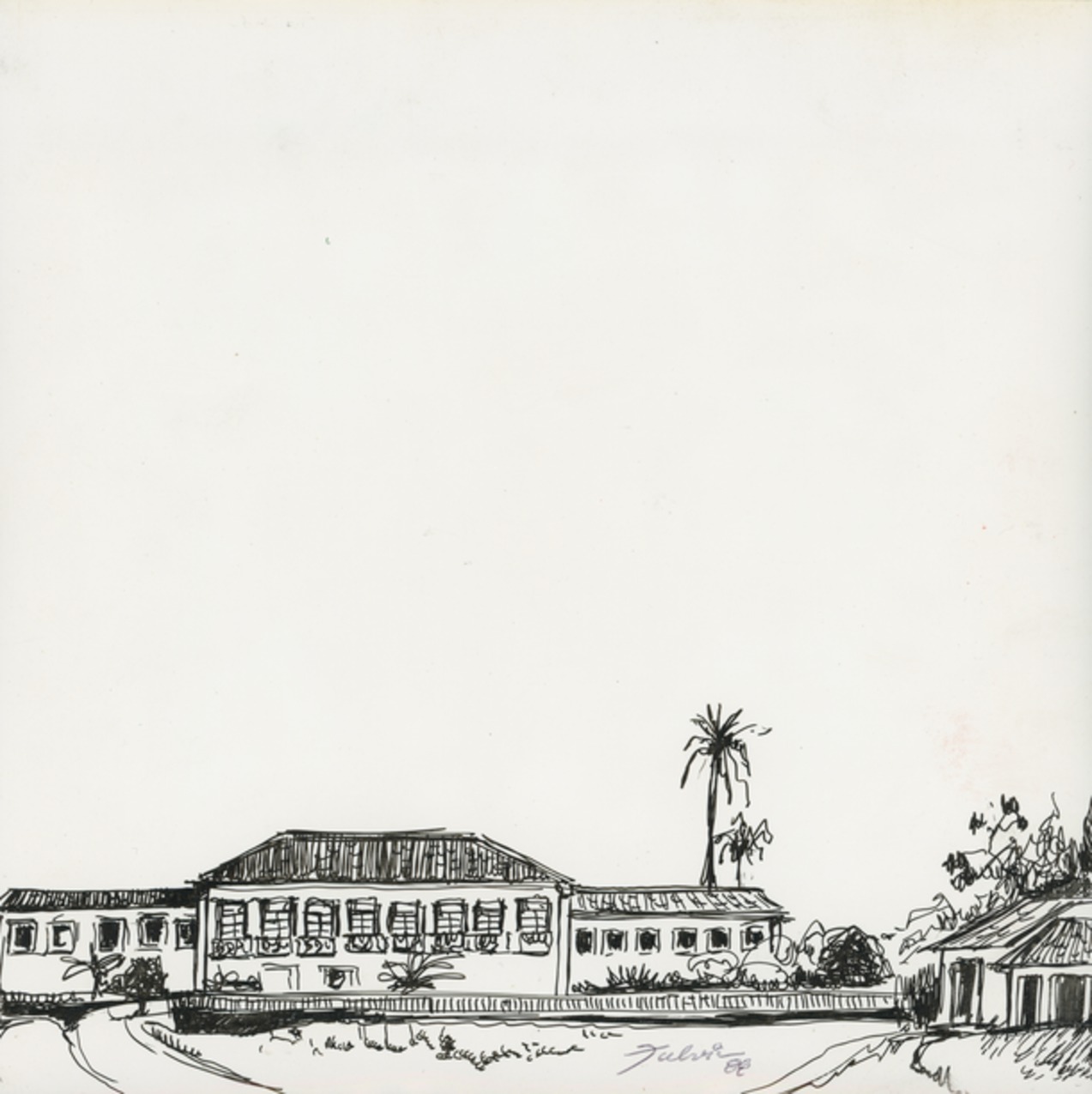 Imagem de referência de Sede da Fazenda Sete Quedas, descrito nos dados abertos como desenho de Fúlvia Gonçalves (FG 165)