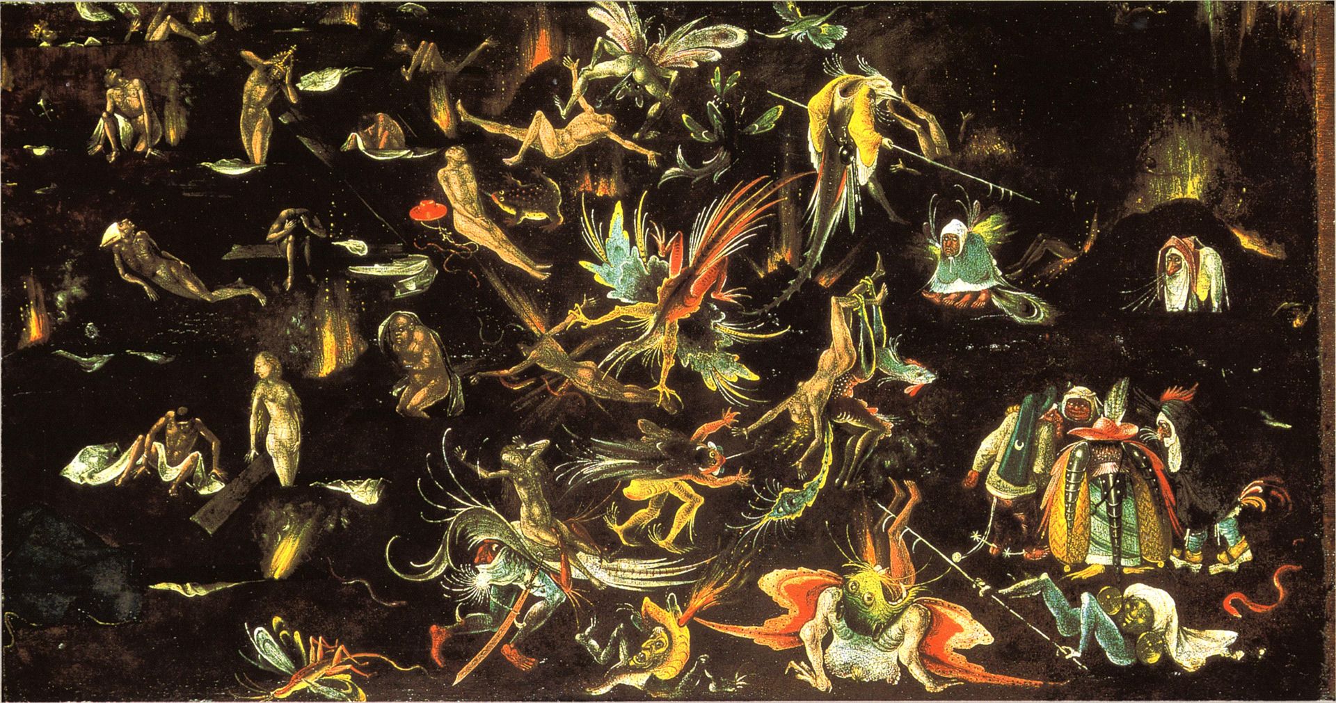 Imagem de referência de O Último Julgamento, descrito nos dados abertos como pintura de Hieronymus Bosch