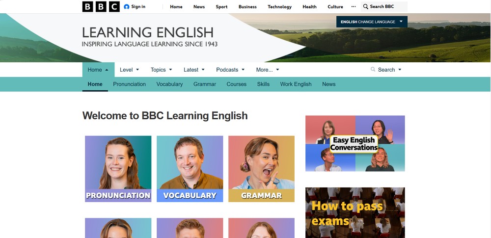 BBC Learning English é uma plataforma gratuita para aprender inglês — Foto: Reprodução/Caroline Silvestre