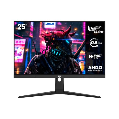 Haiz Monitor Gamer 25'' 144hz 0.5ms 1920x1080 Adaptative Sync FHD HDMI/DP IPS VESA