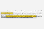 Trecho de boletim que diz que Leandro Oliveira da Silva agia como X-9