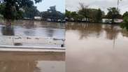 Rio Tietê transborda após fortes chuvas em SP