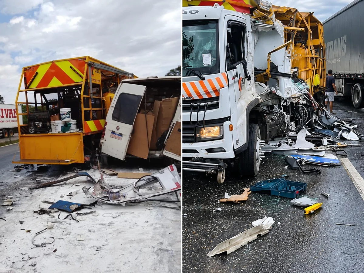 Motorista de ônibus morre em batida com van e caminhão na BR-381