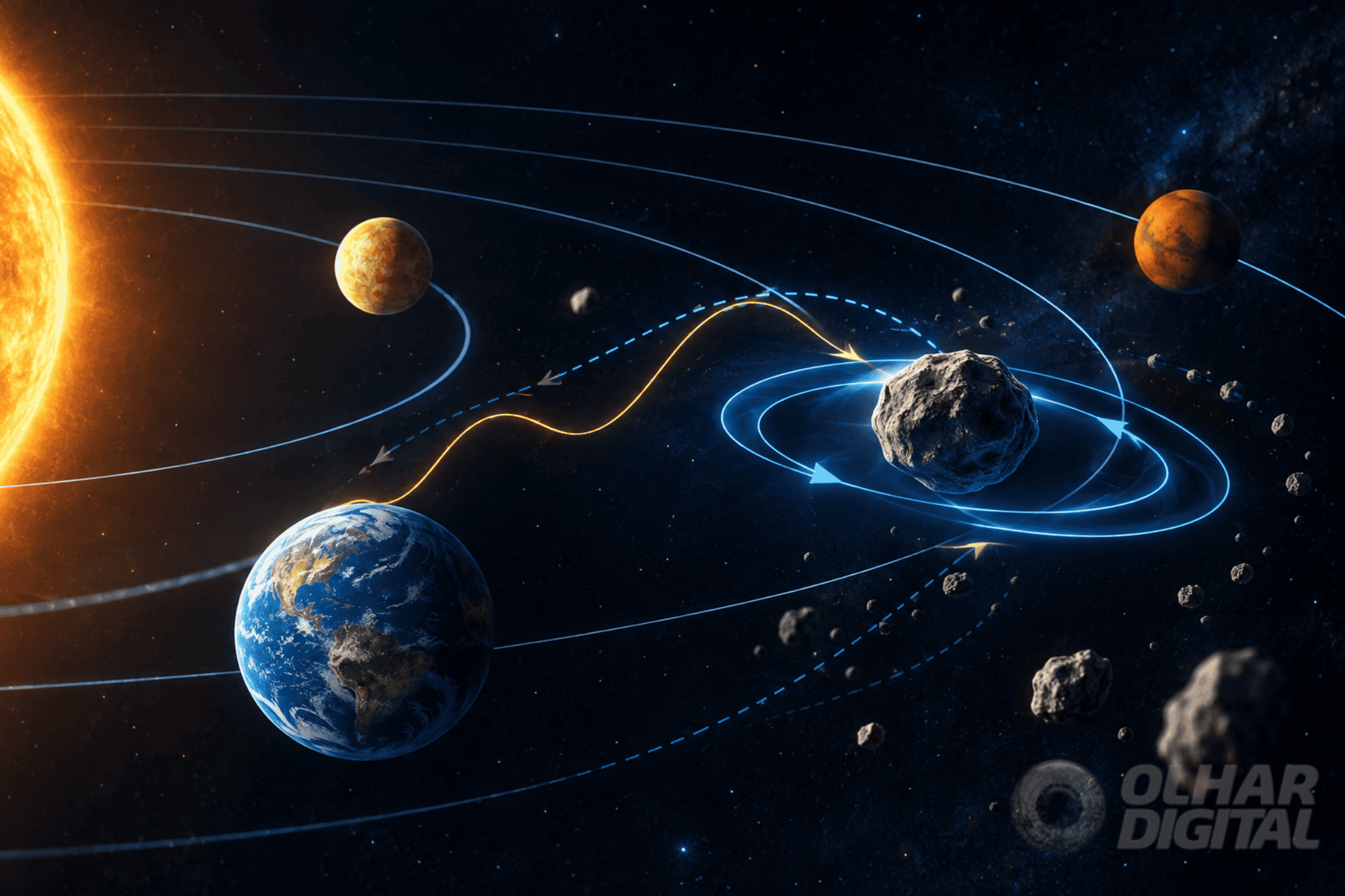 Asteroides podem ter “escudo” contra planetas, revela pesquisa premiada da Unesp