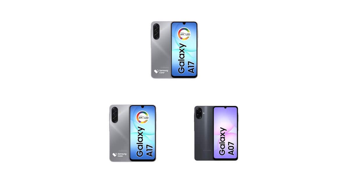Galaxy A07 ou A17? Veja uma seleção de Smartphones Samsung em promoção na Amazon