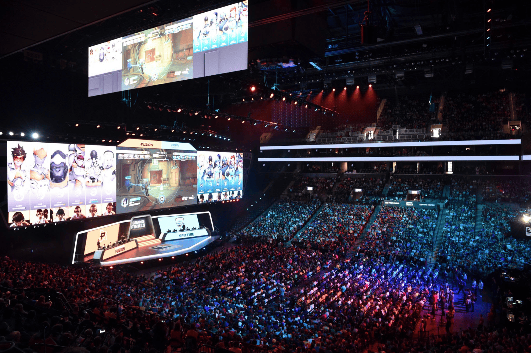 Arena lotada na era de ouro da OWL. Imagem: Getty Images for Blizzard Entertainment/ Divulgação