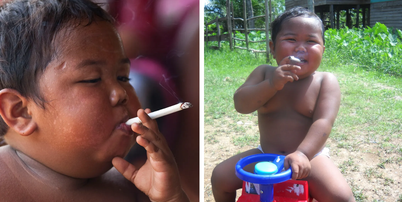 Aos 2 anos, Ardi Rizal fumava v&aacute;rios cigarros por dia Foto: Reprodu&ccedil;&atilde;o