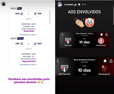 Jogadoras de Corinthians e São Paulo criticam locais e datas das semifinais do Brasileirão feminino