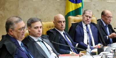 Moraes e demais ministros no STF Foto: Gustavo Moreno/STF