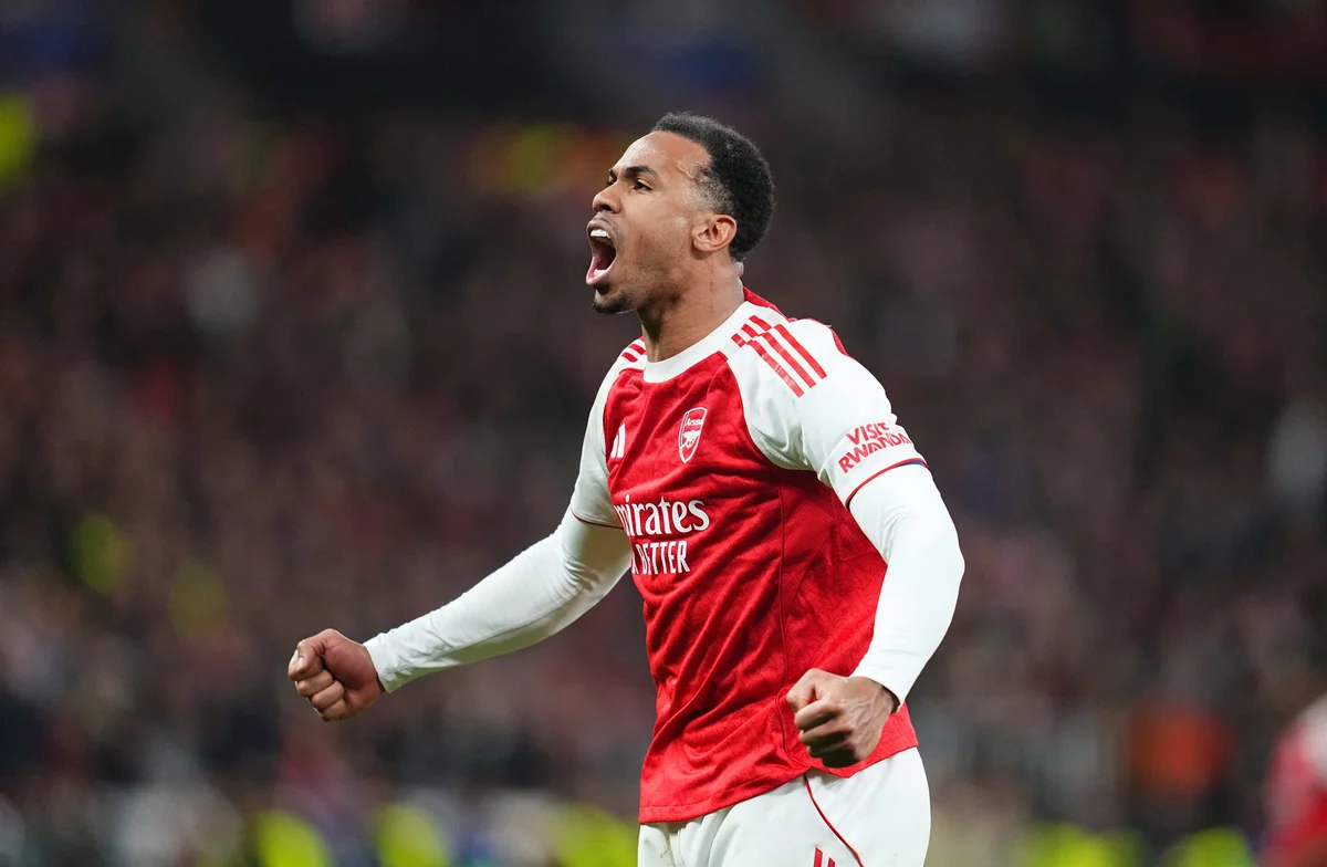 Foto colorida de Gabriel Magalhães, do Arsenal - Metrópoles