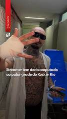 Streamer tem dedo amputado ao pular grade do Rock in Rio