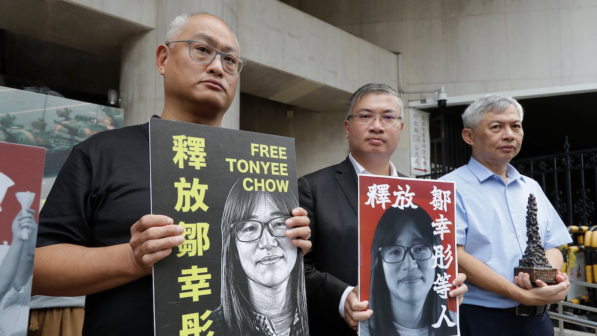 Hong Kong court sentences 3 Tiananmen vigil organizers to prison in national security case