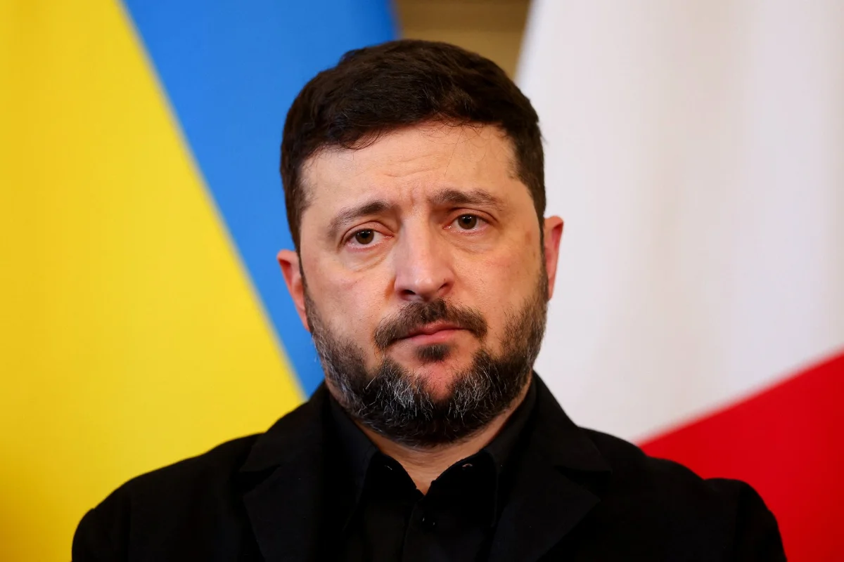 Imagem colorida do Presidente da Ucrânia, Volodymyr Zelensky - Metrópoles