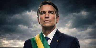 O ator norte-americano Jim Caviezel interpreta Jair Bolsonaro em 'Dark Horse' Foto: Reprodu&ccedil;&atilde;o
