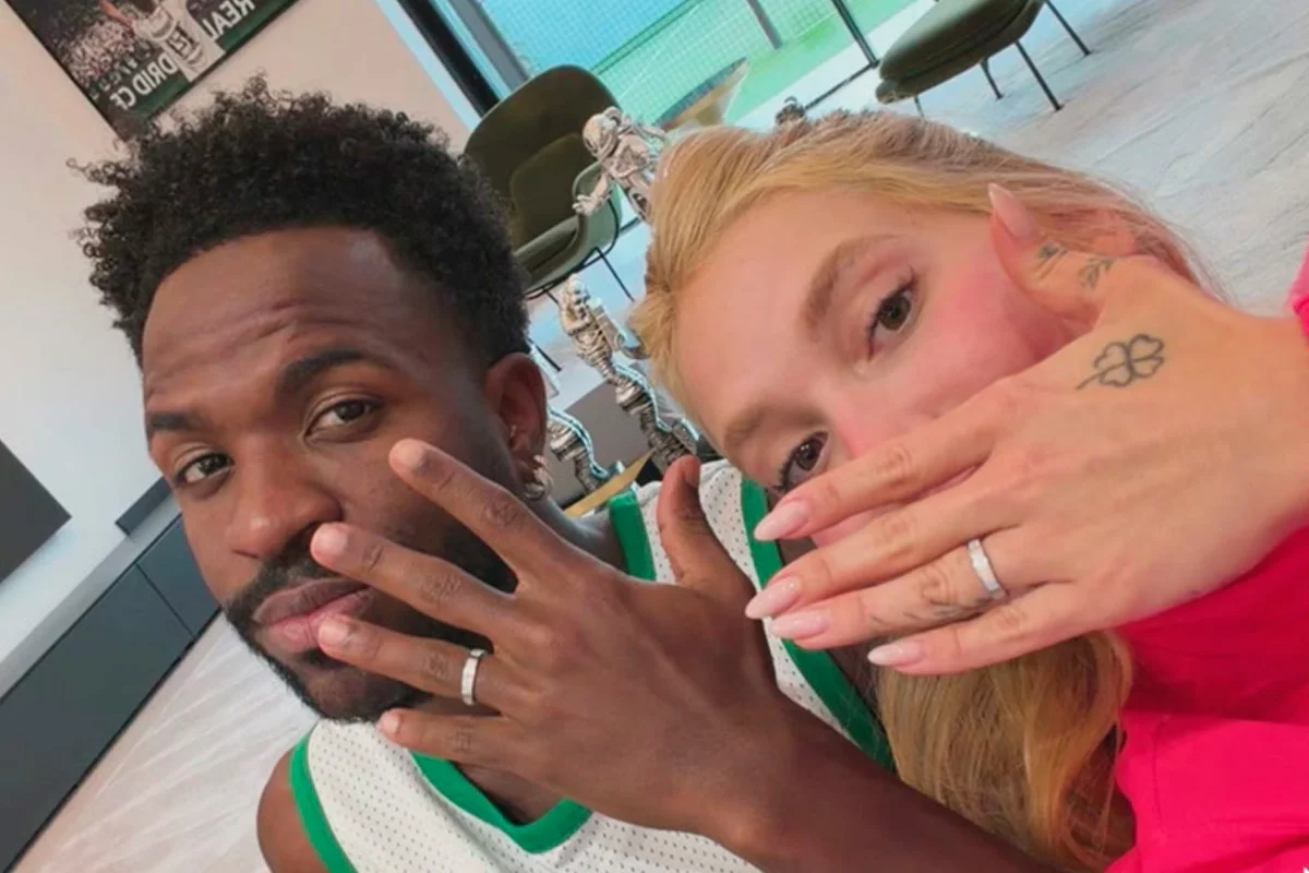 Virginia começa a usar alianças com Vini Jr e diz: “Após 1 ano de namoro”