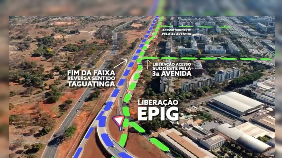 Faixa reversa da Epig será desativada neste domingo; veja mudanças